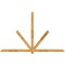 Ekena Millwork Kennewick Rough Sawn Timber Gable Bracket, Western Red Cedar, 108"W x 68"H x 4"D x 4"F, 15/12 Pitch GBW108X68X0404KEN00RWR - alternate 1